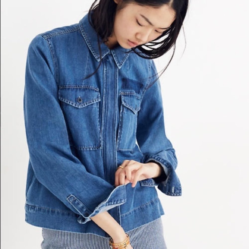 Like new Madewell army denim chore jacket